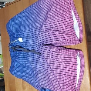 Men's Purple and Blue Swim trunks